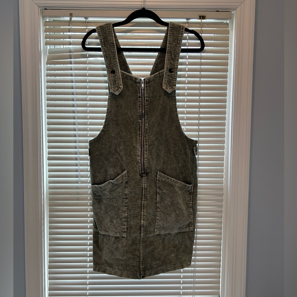NWT Green Corduroy Jumper Dress